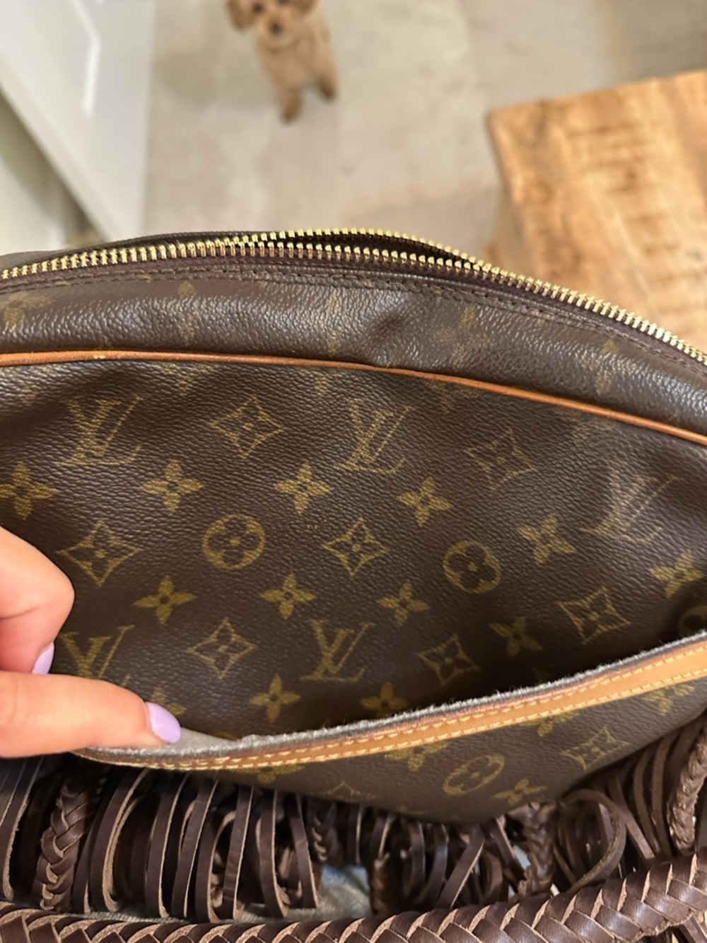 VINTAGE BOHO BAG Louis Vuitton Monogram Fringe Crossbody Bag - Riviera - Picture 9 of 14
